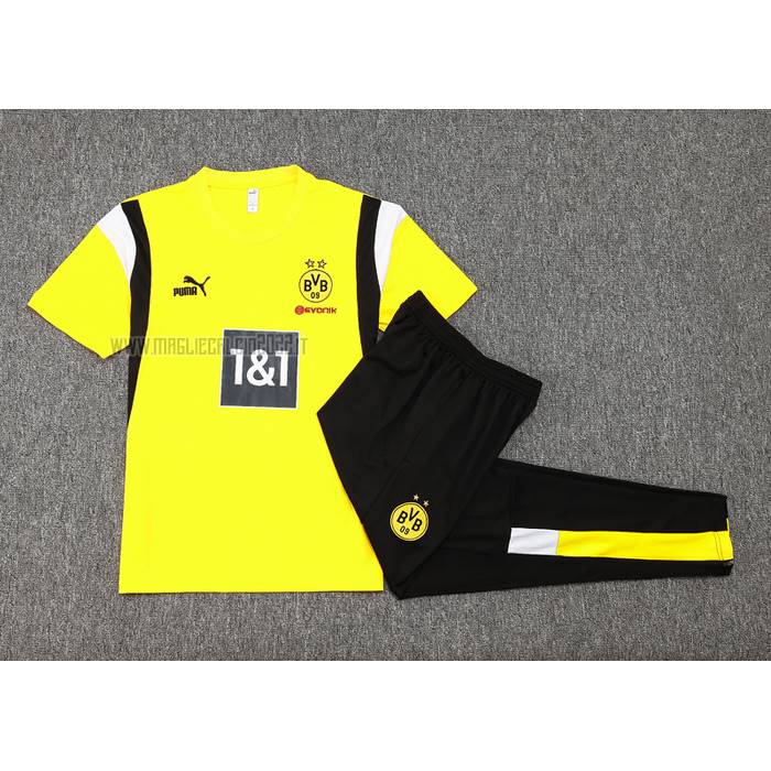 Tuta da Track del Borussia Dortmund Manga Corta 2023-2024 Giallo